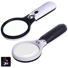 2x Handheld Magnifying Glass With 3LED Light 45X High Powe Illuminated Magnifier