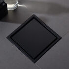 2X 100mm Tile Insert Square Smart Floor Grate Waste Drain Black Shower Bathroom