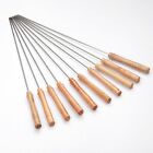 120PCS BBQ Metal Skewers Stainless Steel Flat Needle Barbecue Tools Kebab Stick