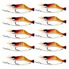 20x Soft Plastic Fishing Lures Tackle Prawn Shrimp Flathead Bream Cod Bass Glow