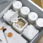 Small Plastic Desktop Storage Box with Lid Organizer Bucket for Office Home Use