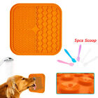 Silicone Dog Pet Lick Mat Pad Boredom Buster Slow Feeder Bath Grooming Helper AU