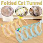 Folded Cat Tunnel Interactive Toy Spiral Tunnel Balls Mouse Feather Kitten Toys