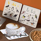 Set of 6 Bird Pun Coasters Funny Coasters for Drinks Kitchen Bar Decoration Gift