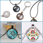 30-300X Cabochons Clear Glass Dome Flat Back Round Transparent 12x4mm Jewellery