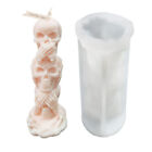 Silicone 3D Skull Candle Mold DIY Making Soap Wax Resin Mould Craft Halloween AU