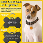 Bone Pet ID Tag Dog Puppy Name Tags Personalised Laser Engraved Etched Aluminium