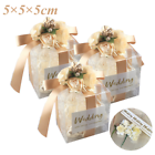 200pcs CLEAR PVC Gift Boxes Plastic Cube Transparent Display Case Square Box Pac