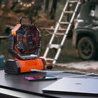20000mAh Portable Camping Fan Hanging With LED Light Tent Fans USB Rechargeable