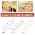 Folded Cat Tunnel Interactive Toy Spiral Tunnel Balls Mouse Feather Kitten Toys