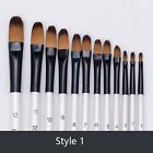 12Pcs Art Paint Brush Set Taklon Bristle Watercolor Acrylic Oil Painting Brush