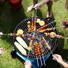100 Metal BBQ Flat Skewers Stainless Steel Barbecue Grill Kebab Stick NeedleTool
