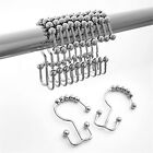 24X Shower Curtain Hooks Rings Rust-Resistant Metal Double Glide Shower Hooks