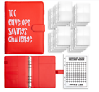 2PCS 100 Envelope Challenge Binder Budget Binder Savings Challenge Planner Book
