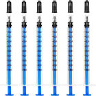 50X 1ml Syringe with Caps Feed Pets Oral Oil Glue Applicator Hydroponics Syringe
