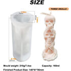 Silicone 3D Skull Candle Mold DIY Making Soap Wax Resin Mould Craft Halloween AU