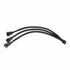 2-10X 1 to 3 Ways 4 pin PWM Fan Cable Splitter Sleeved Extension Extender Cable