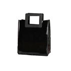 10PCS Black PVC Gift Bags with Round and Square Handles Jelly Handbag Set AU