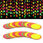 80s Neon Garlands Circle Glow in The Ultraviolet Light Supplies Party Decoration