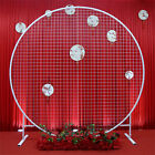 1.8M Iron Grid Mesh Wedding Arch Round DIY Stage Backdrop Decor Flower Stand Pr