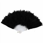 2PCS Feather Fan Folding Costume Wedding Showgirl Dance Fancy Party Decor Craft
