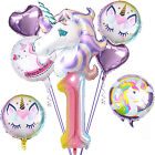 2pcs Unicorn Large Purple Foil Helium Balloon Children Birthday Party Decor AU