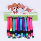 12PCS Dog Kitten Puppy Collar Adjustable Harness Pet Cat Neck Strap with Bell AU