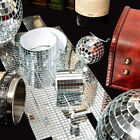 Mini Mosaic Tiles Self-Adhesive Square Mirror Glass DIY Home Wall Sticker Decors