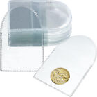 20pcs Single Pocket Coin Sleeves Holders Clear Coin Protector Sleeves Badge Bag