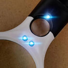 2x Handheld Magnifying Glass With 3LED Light 45X High Powe Illuminated Magnifier