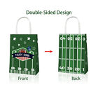 24X Rugby Themed Kraft Paper Tote Bags Durable 150g Kraft Paper for Sports Fans