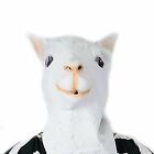 Horse Latex Head Mask Prop Rubber Party Animal Halloween Cosplay White Theater A