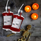Reusable IV Blood Bags Halloween Haunted House Energy Drink Container AU
