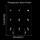 Acrylic Donuts Wall Display Stand Holder Candy Board Display Rack Party 9 Holes