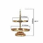 2 Tiers Mirror Top Cake Stands Rack Metal Cake Holder Wedding Party Display AUS