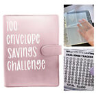 2PCS 100 Envelope Challenge Binder Budget Binder Savings Challenge Planner Book