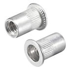 50x M6 Thread Carbon Steel Flat Head Rivet Nut Rivnut-Insert Nutsert AU