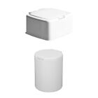 Small Plastic Desktop Storage Box with Lid Organizer Bucket for Office Home Use