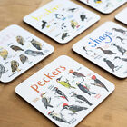 Set of 6 Bird Pun Coasters Funny Coasters for Drinks Kitchen Bar Decoration Gift