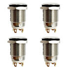 4PCS 12V 12mm Car Boat Push Button Metal Latching Switch LED Light Waterproof