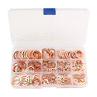 280PCS 12 Sizes Solid Copper Washers Sump Plug Seal Set Assorted Kit with Box AU