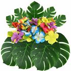 36Pcs Hawaiian Artificial Tropical Palm Leaves Monstera Leaves Rooms Party Decor