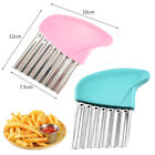 4x Stainless Steel Crinkle Cutter Wavy Vegetable Potato Chip Slicer Knife Blade