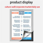 New Sign Holder Display Poster Self Adhesive Magnetic A4 Wall Windows Door Glass
