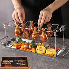 Foldable Stainless Steel Barbecue Grill Rack for Chicken Legs Outdoor Cooking