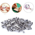 100X 20/32mm Brooch Backs Safety Bar Pins Craft Catch Badge Fasteners Jewellery