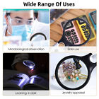2x Handheld Magnifying Glass With 3LED Light 45X High Powe Illuminated Magnifier