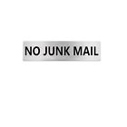 2 PCS NO Junk Mail Sign Self Adhesive Plaque Decal On Letterbox Mailbox AU