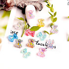 48Pcs/Box Sparkle Nail Art Rhinestones 3D Cute Bear Resin Gems Nails Manicure