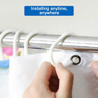 36 pcs Hooks Liner Bathroom Bathroom Shower Curtain White Hooks Rings Plastic AU